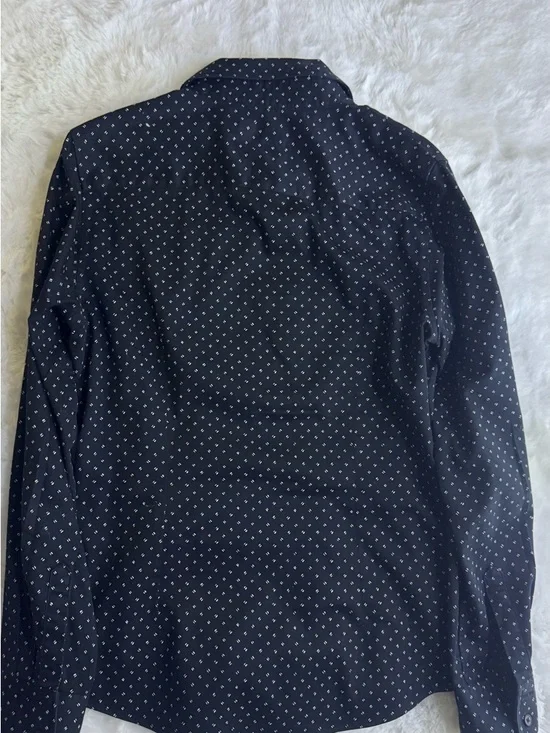 Banana Republic Navy Shirt with White Dot Motif - Picture 5 of 5
